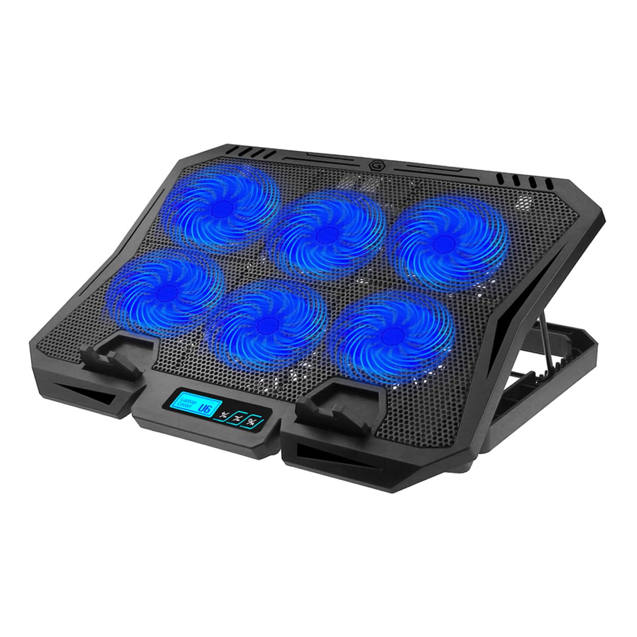 Mikikit Laptop Cooling Stand Stojak Chłodzący z Wentylatorem Cichy i Stabilny Pod Laptopa Odprowadzający Ciepło i Przystosowany Do Biurka i Łóżka