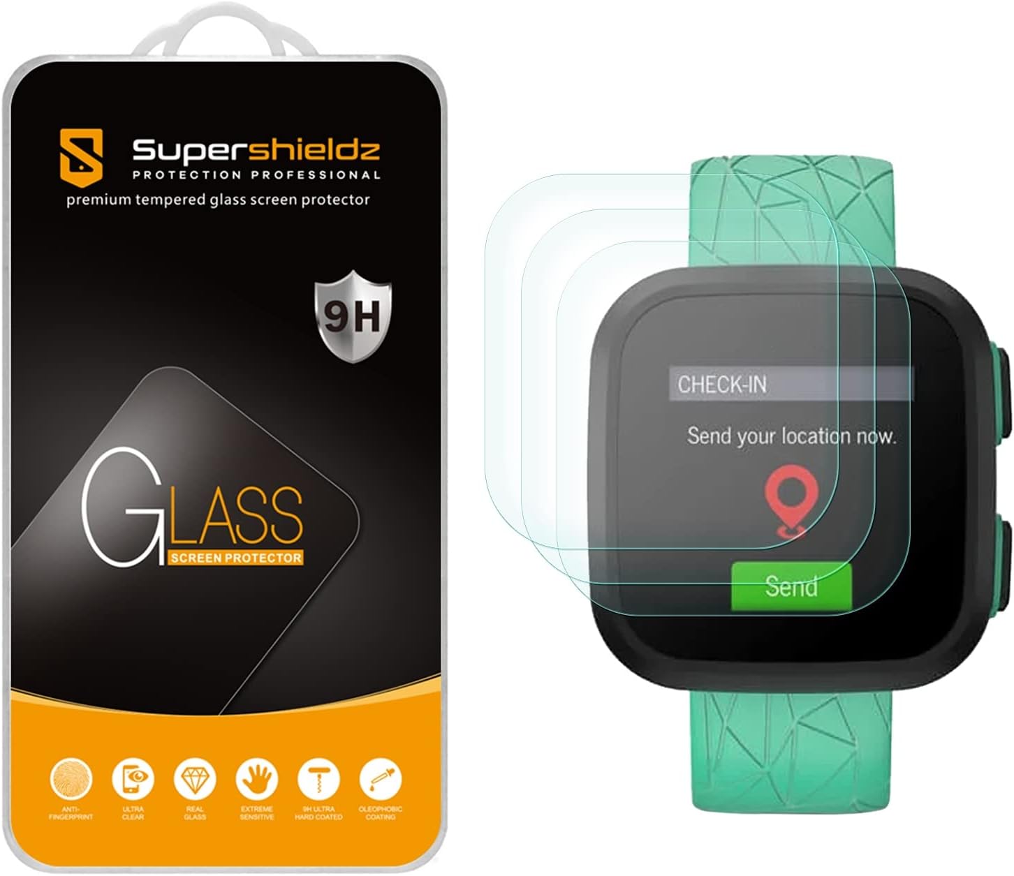 Supershieldz (3 Pack) Designed for Garmin Bounce Tempered Glass Screen