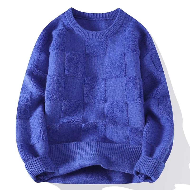 Men Harajuku Knitted Hip Hop Streetwear Knitted Pullover Oversized Casual O-Neck Vintage Sweaters2