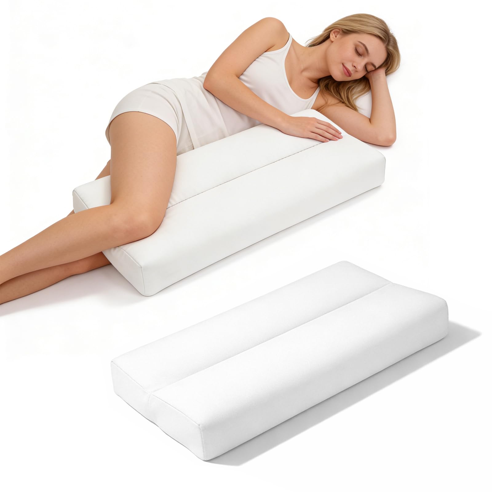 Coussin entre jambes pour dormir confortablement sur le côté