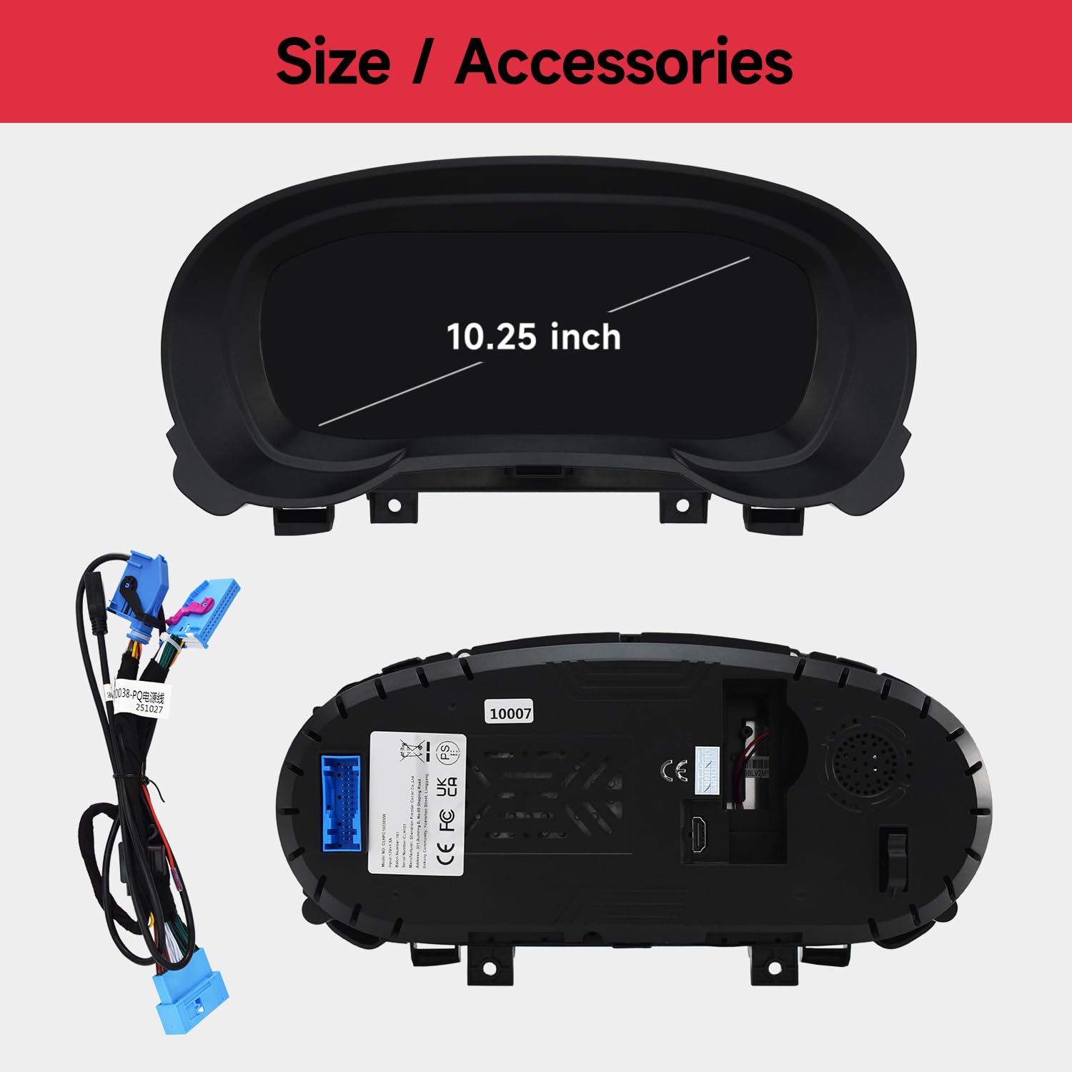 Quadro strumenti digitale completo da 10,25” per Audi A1 PQ 2010-2018. Tachimetro digitale aggiornato, ricambio originale, display multifunzionale per cockpit virtuale.