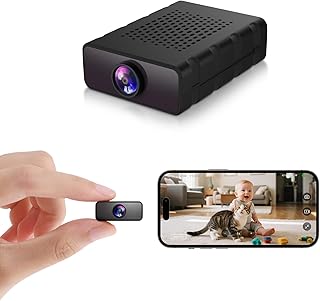 Mini cámara de seguridad, cámara de niñera para el hogar | Cámara 4K Ultra HD WiFi y SD, almacenamiento en la nube gratuito, funciona en línea y fuera de línea para monitoreo de bebés, mascotas y