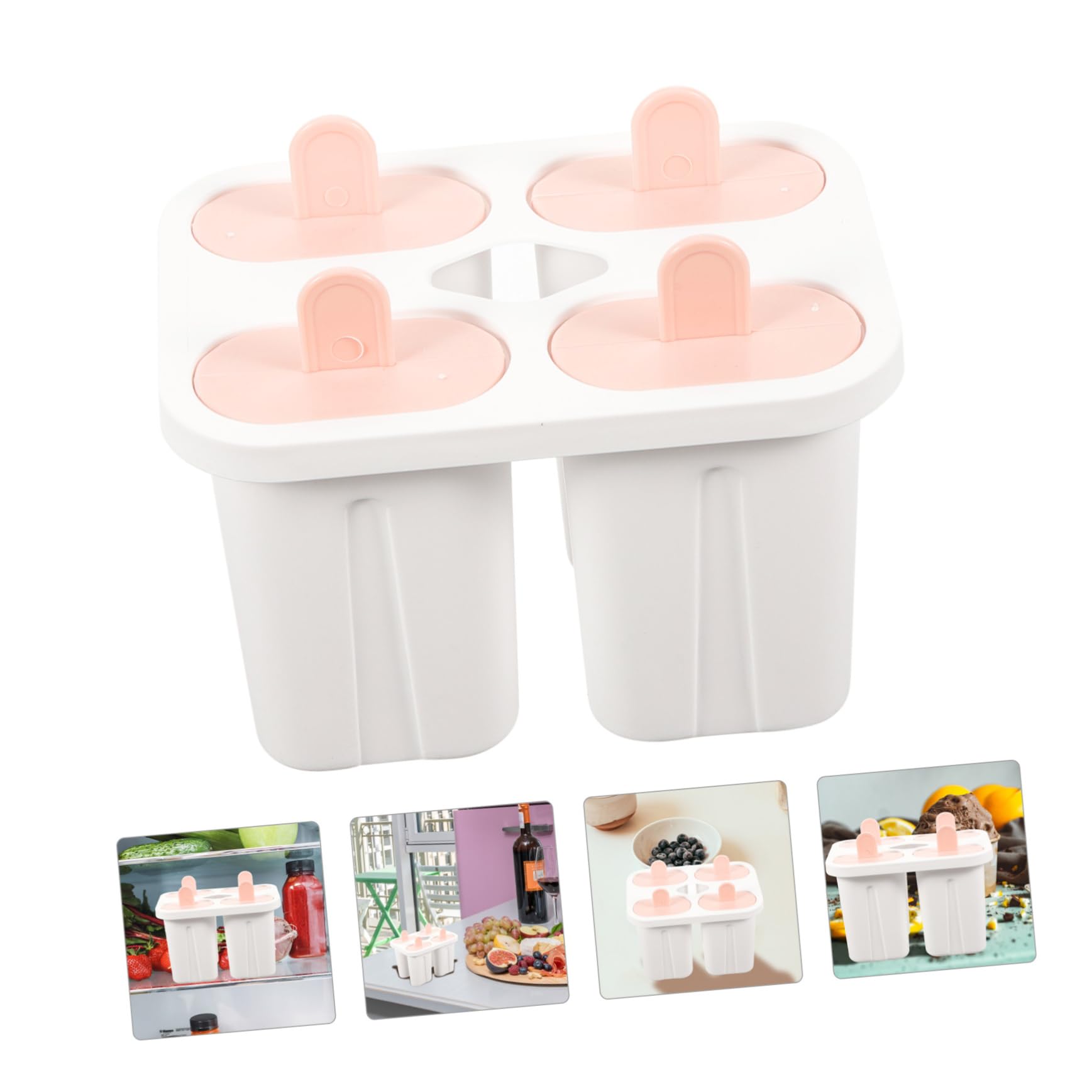 OUNONA 1 Set Silicone Ice Lolly Molds with Covers for Homemade Ice Pops Easy to and Reusable for Family Fun for Summer Treats Random Color
