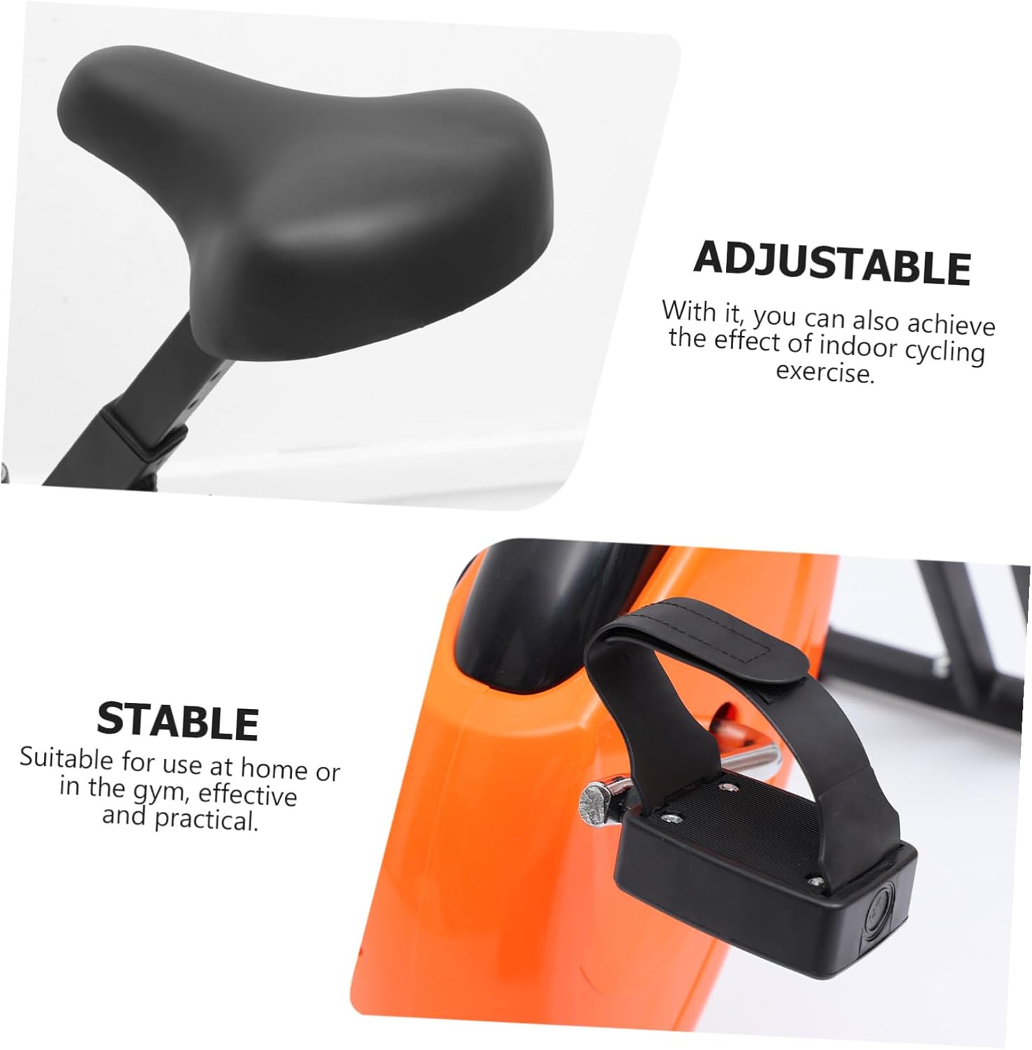 Adjustable Indoor Stationary Bike for Home Fitness with Exercise Data Anti-slip Wide Foot Bright -frame Design for Weight Loss and Cycling Workouts