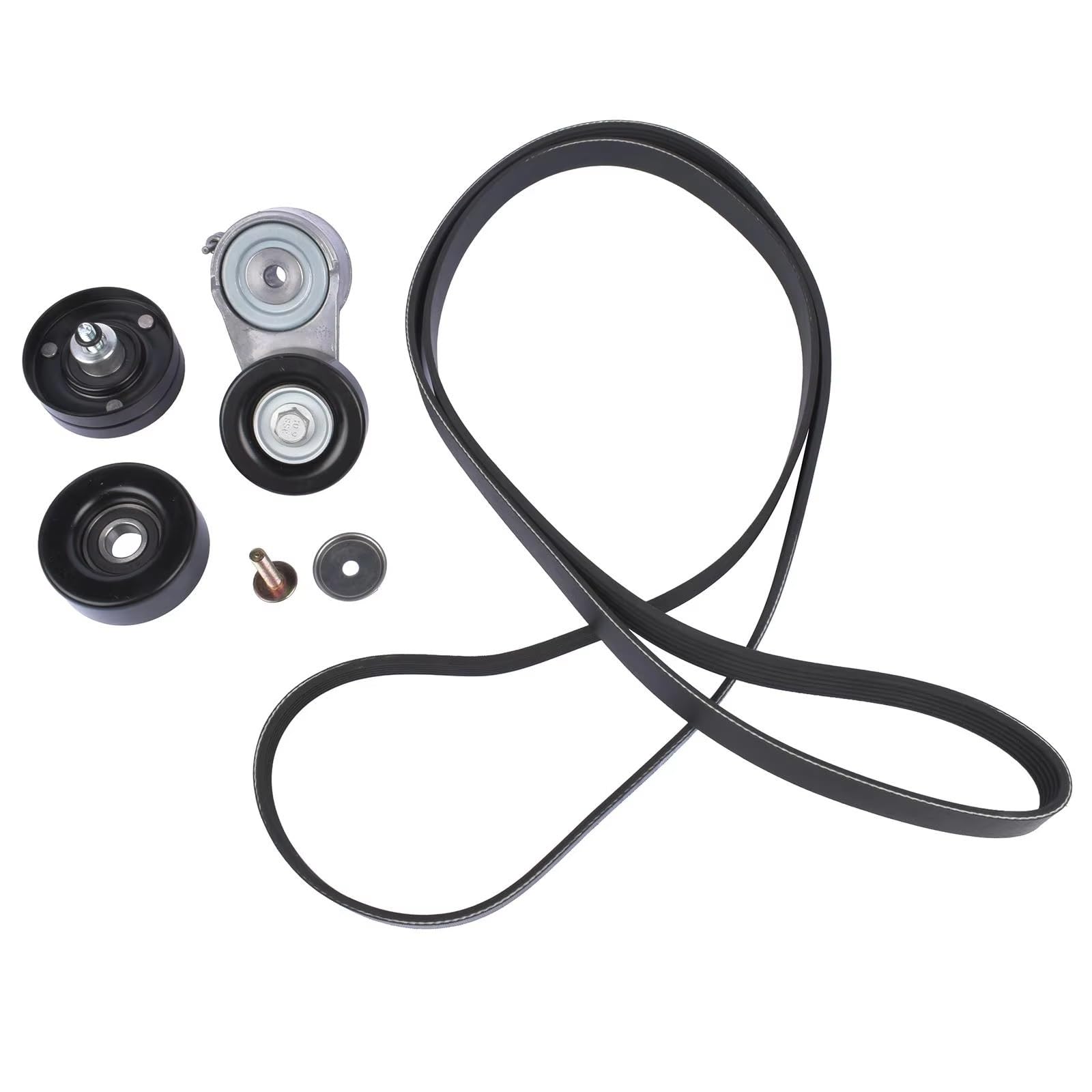 Compatibile Con Jeep Per Wrangler Per JK 2007-2018 AP01 Tenditore Accessorio + Cinghia 2x Puleggia Folle Parti Di Ricambio 53034095AA Cinghia Distribuzione Auto