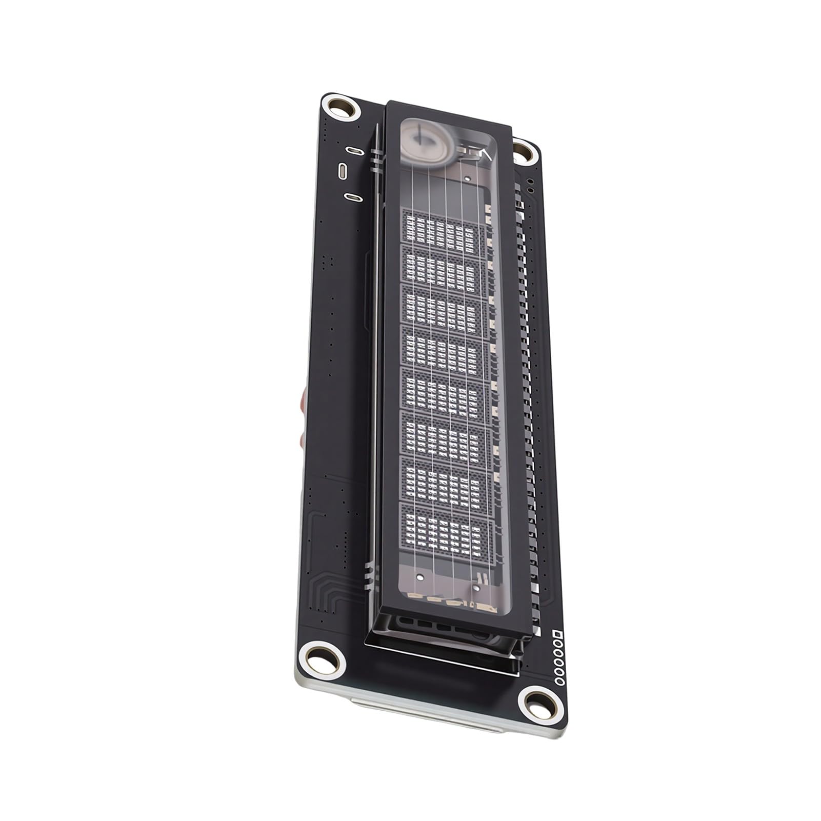 Naroote Despertador con Pantalla, Pequeño Reloj de Sobremesa con Pantalla Fluorescente, Calibración Inteligente de la Hora, Brillo Ajustable, para el Dormitorio, la Oficina