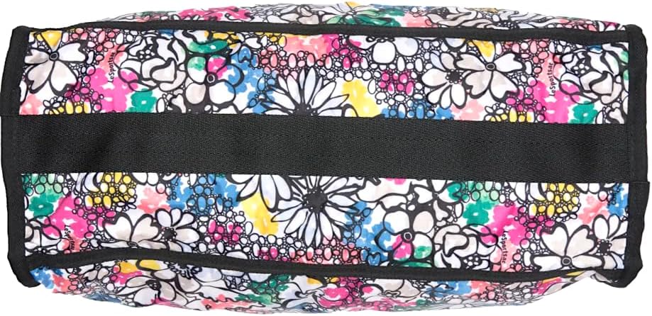 LeSportsac Roving Floral 214 Candace Classic Weekend Duffle Crossbody Bag, Style 3694/Color E575, Sophisticated Colorful Artfully Arranged Vivid Abstract Floral, Ideal Size Small Carry-on Bag - Image 5