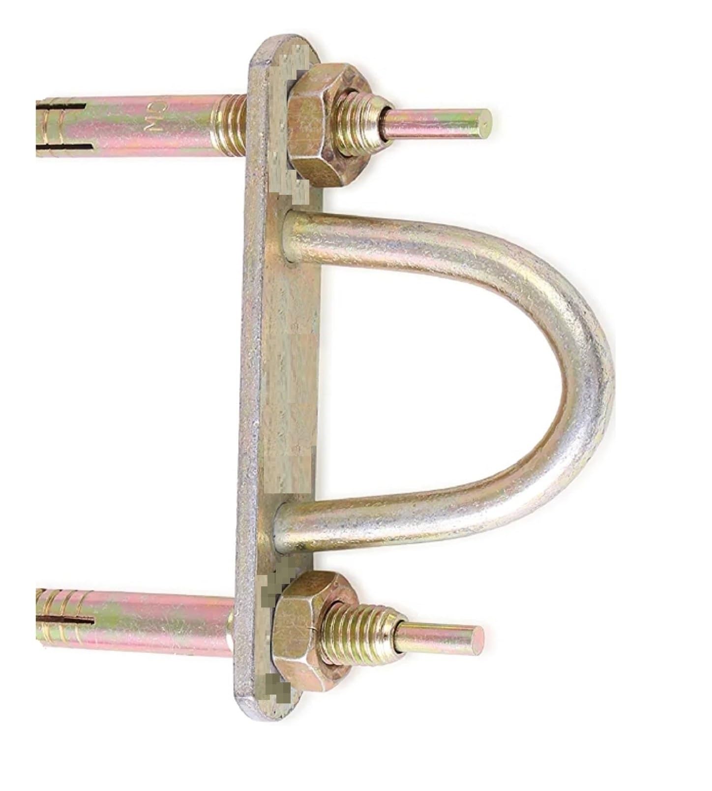 Q1 Beads Metal 1 Pack Swing Jhula D Hook Kada Ceiling Hook Wiith 4 Inch Pin Fasteners(2 Nos.) - Heavy Duty(Golden)-picture-43