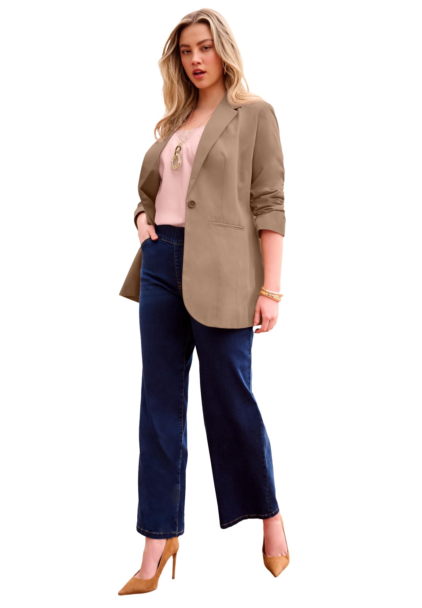 Roaman's Plus Size Boyfriend Blazer