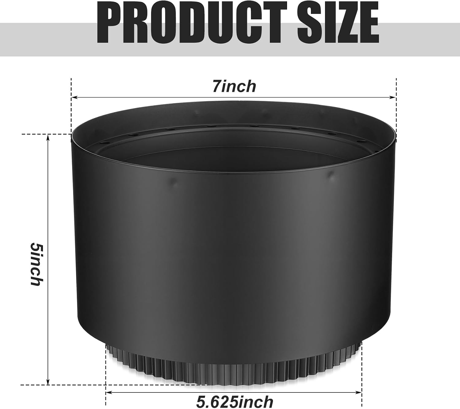 LEIFIDE 1 Pack 6 Inch Double Wall Stove Pipe Adapter Chimney Collar Black