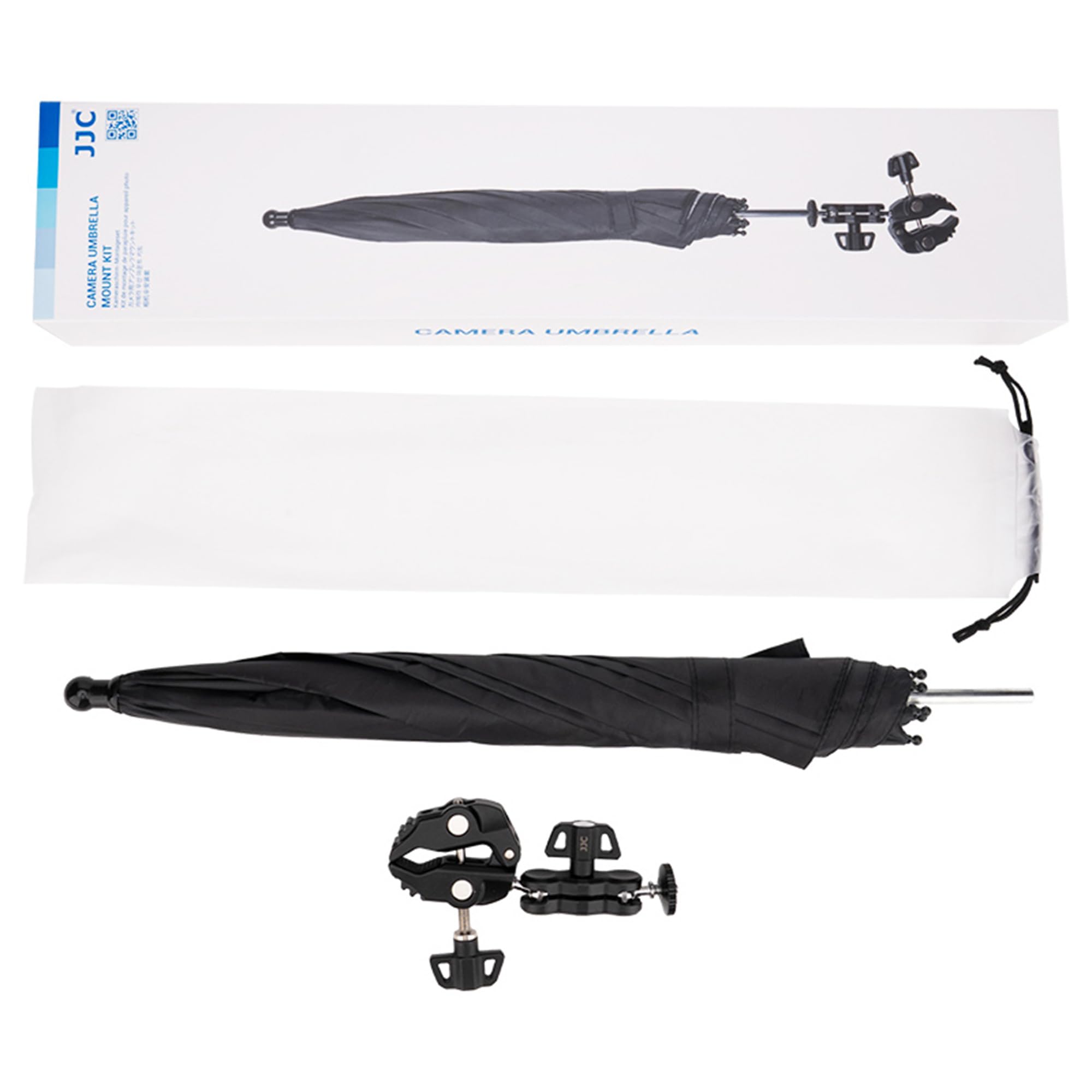 Paraguas para cámara de 25 Pulgadas con Super Clip, Protector Ajustable para trípode, Cubierta Impermeable y Parasol para A7V A7IV A7III A7II A7M5 EOS R5 II III R6 Z6III Z8 y XbotGo