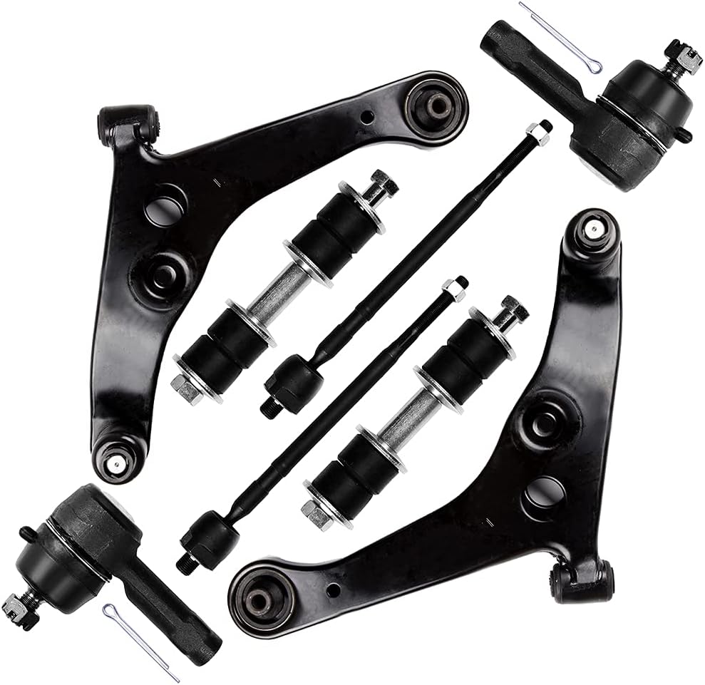 ASAPE Front Control Arm And Ball Joint Tie Rod Suspension Kit Replacement for 2002-2006 for Mitsubishi Lancer - 8PCS Set