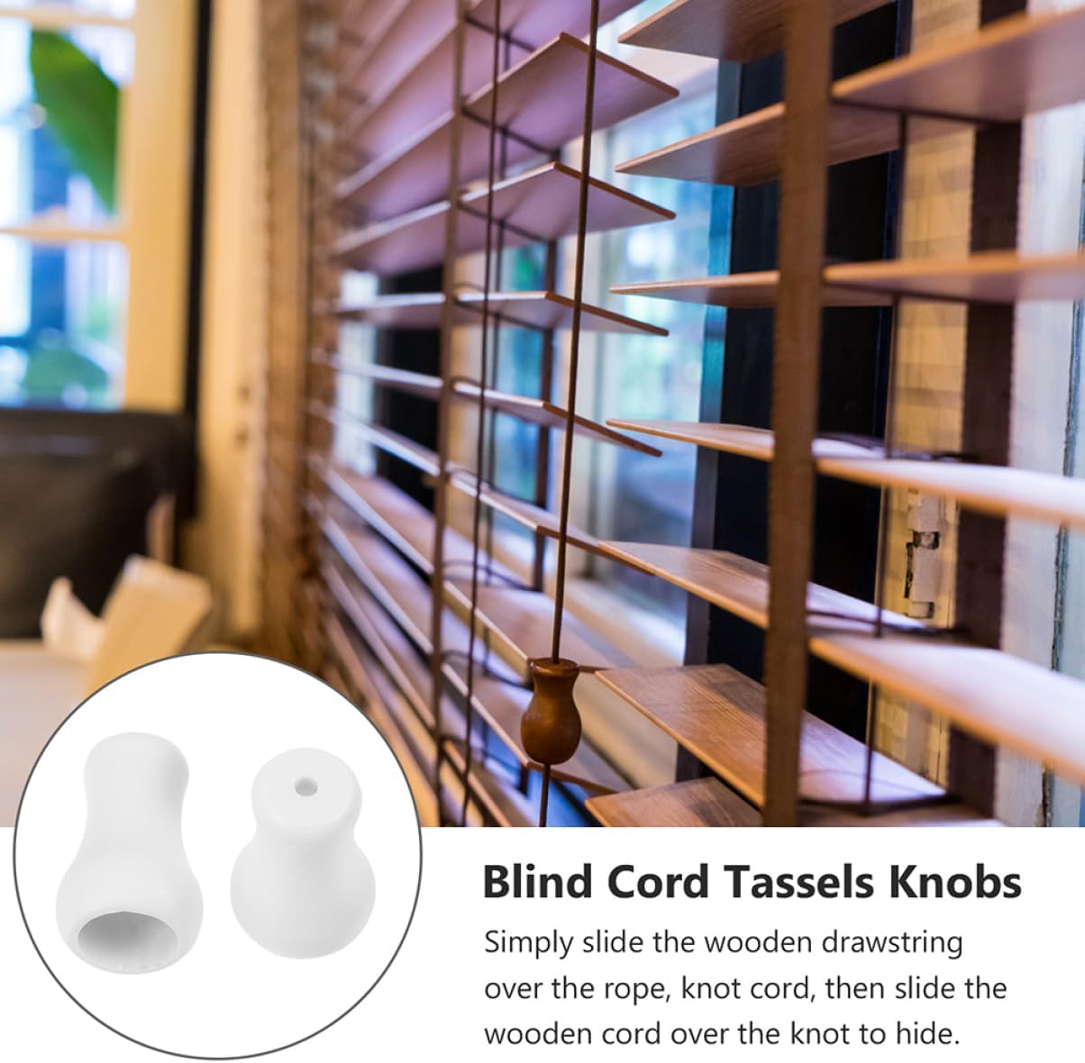 Ciieeo Window Blind Cord Knobs Pull Ends for Roman Shades Replacement 100 Pack Cord Tassels for Curtain Drawstrings Home Window Hardware