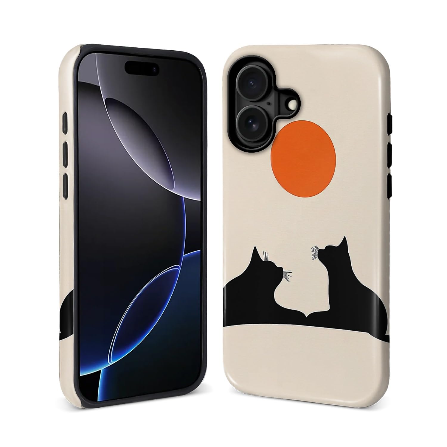 Goodsprout For IPhone 16e Case For MagSafe Glossy Hard Shell Acrylic And Silicone Soft Shell Combination Phone Style 2-in-1 Alien Neon Colorful Planet Star Pattern