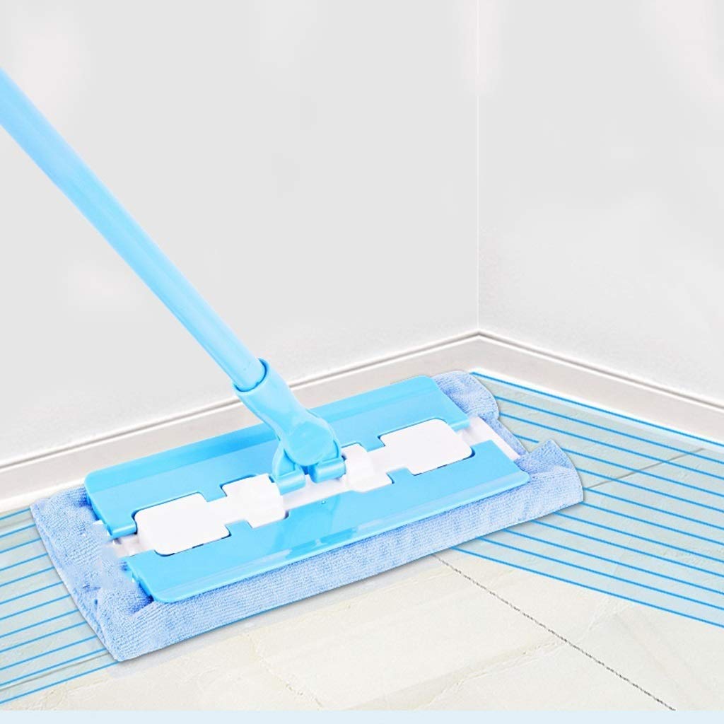Trapeador de Microfibra Profesional, Mango de Acero Inoxidable, tamaño de Almohadilla, recambios de paño de Microfibra y 1 Estropajo para Eliminar la Suciedad incluidos
