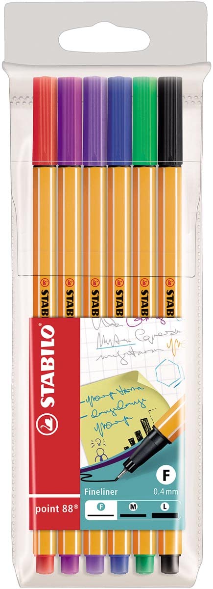 Fineliner Stabilo Point 88 Penny bei 6 Farben | 10 Stück