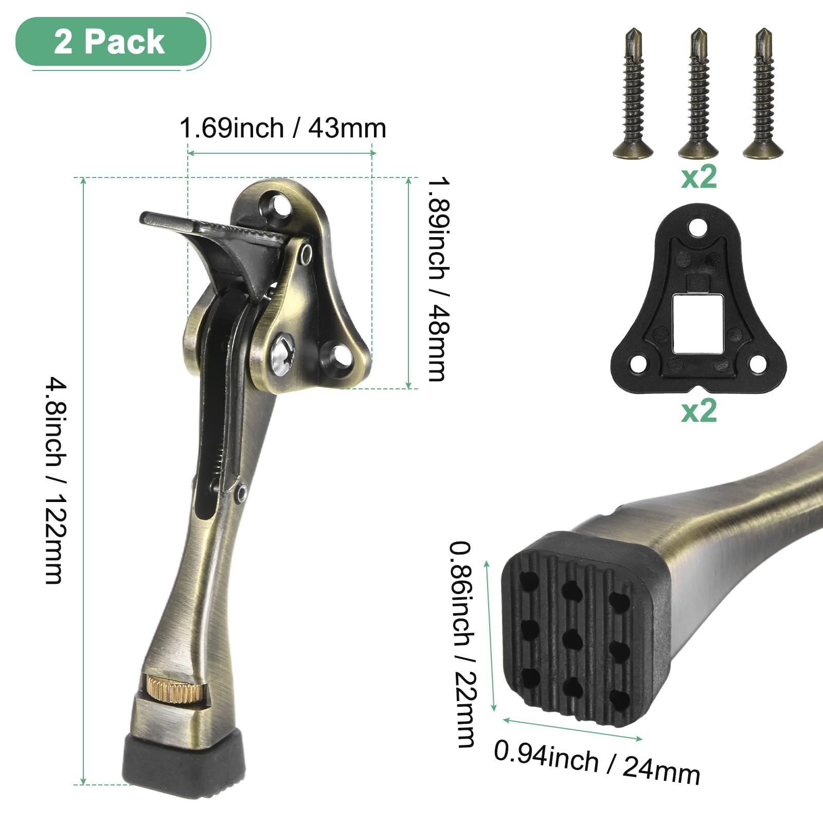 M METERXITY 2-Pack Door Stoppers - Image 3