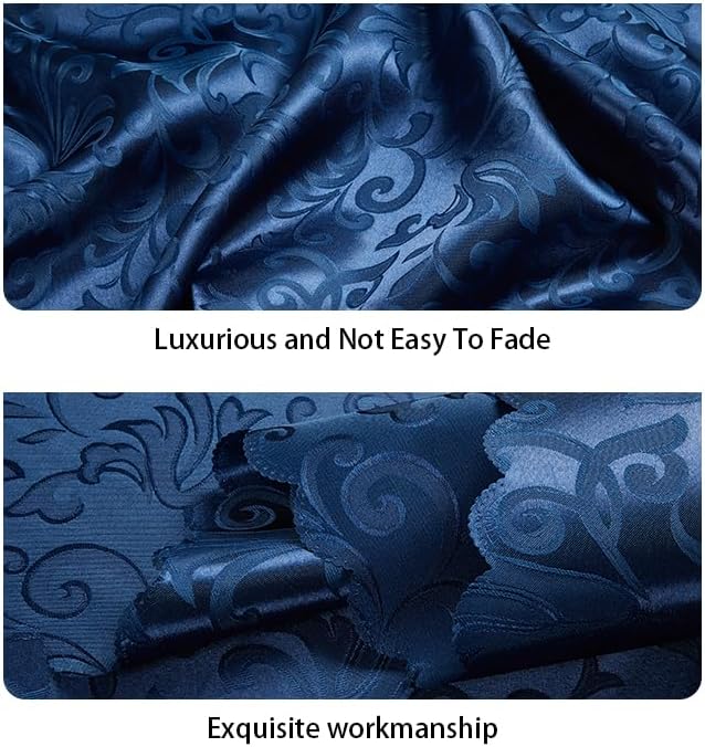 Miniatura 6 de HommxJF Mantel cuadrado de damasco jacquard con diseño de ondas, 52 x 52 pulgadas, mantel lavable para mesa de comedor, fiestas de bufé y campamento