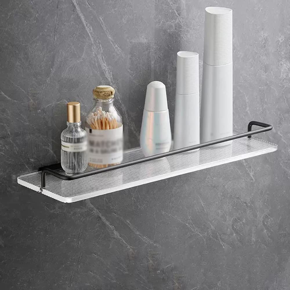Étagère flottante acrylique luxe pour cosmétiques et serviette