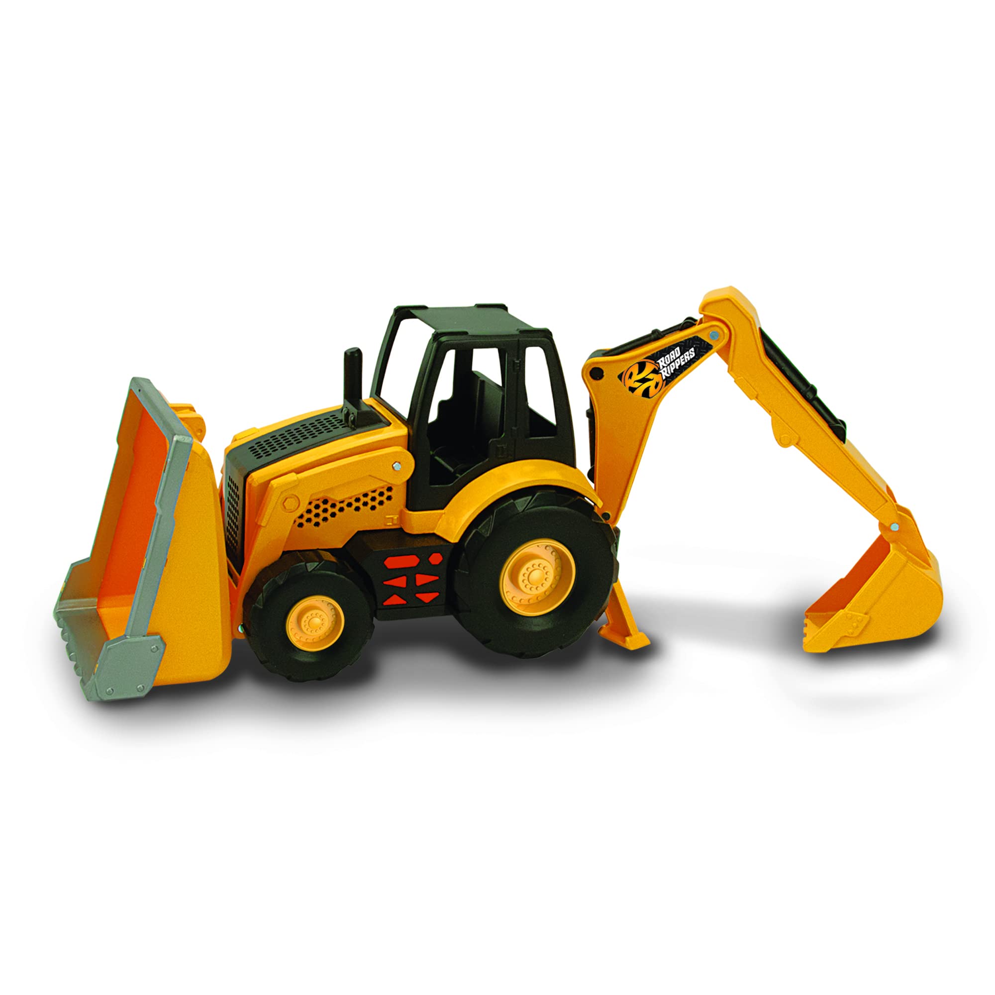 Nikko Toys - Road Rippers Mega Fleet Yellow Backhoe - 12-inch Motorised Toy