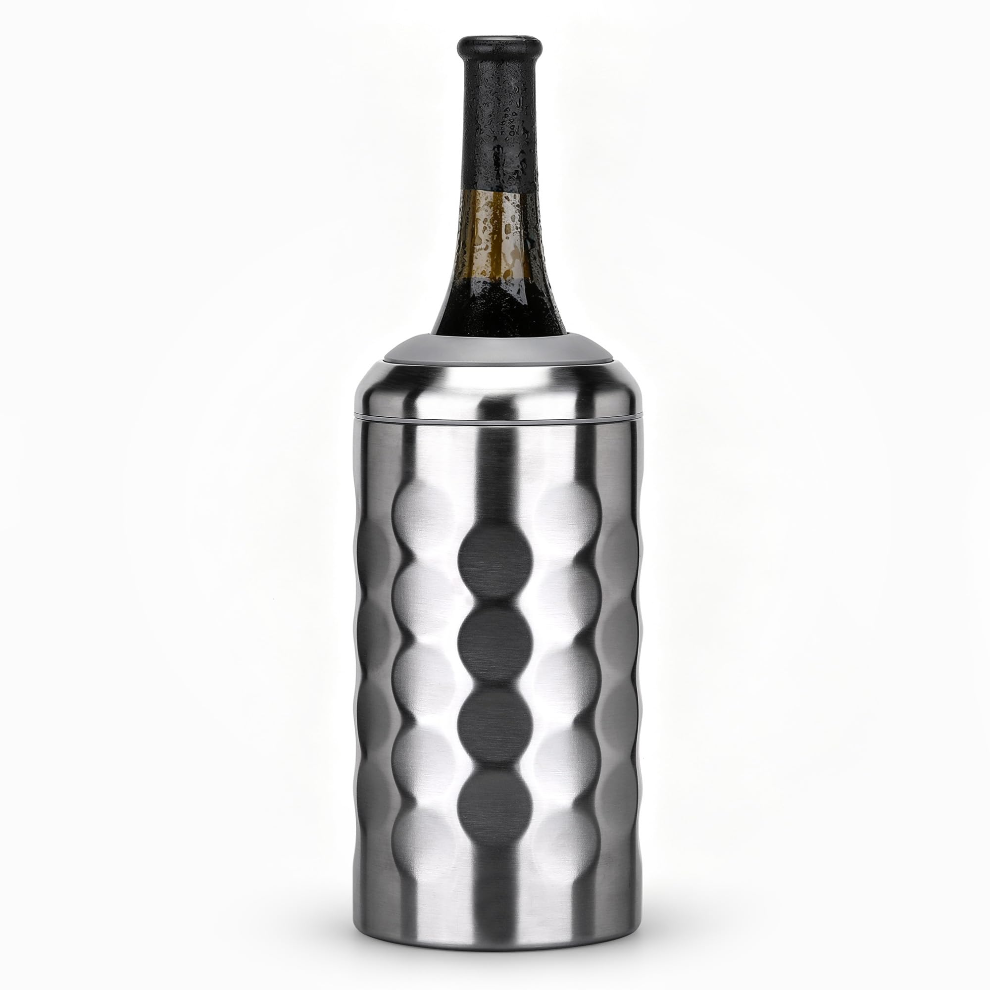 Wine Chiller Single Bottle Stainless Steel Iceless Cooler insulated Wine Bottle Keep Wine Cold up to 6 Hours Fits Most Wine Bottles Gift for Wine Lovers Rapid and Portable