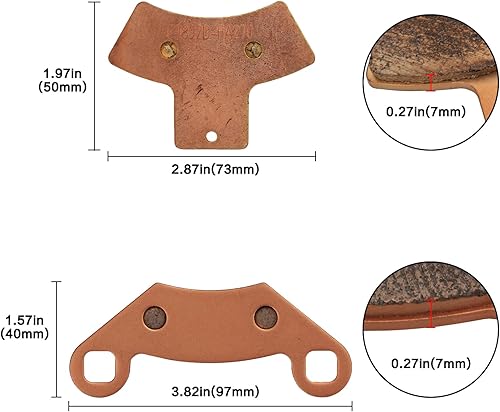 Miniatura 7 de Pastillas de freno sinterizadas delanteras y traseras para Trail Blazer 250 1999-2004, Trail Boss 325 2001-2002, Trail Boss 330 03-04, Sportsman 335