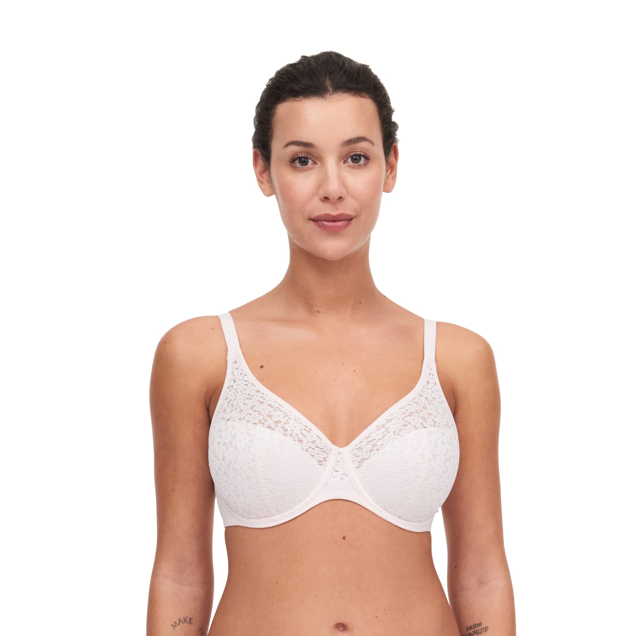 Chantelle Women's Blushing Pink Norah Molded Bra, Sheer, 36E