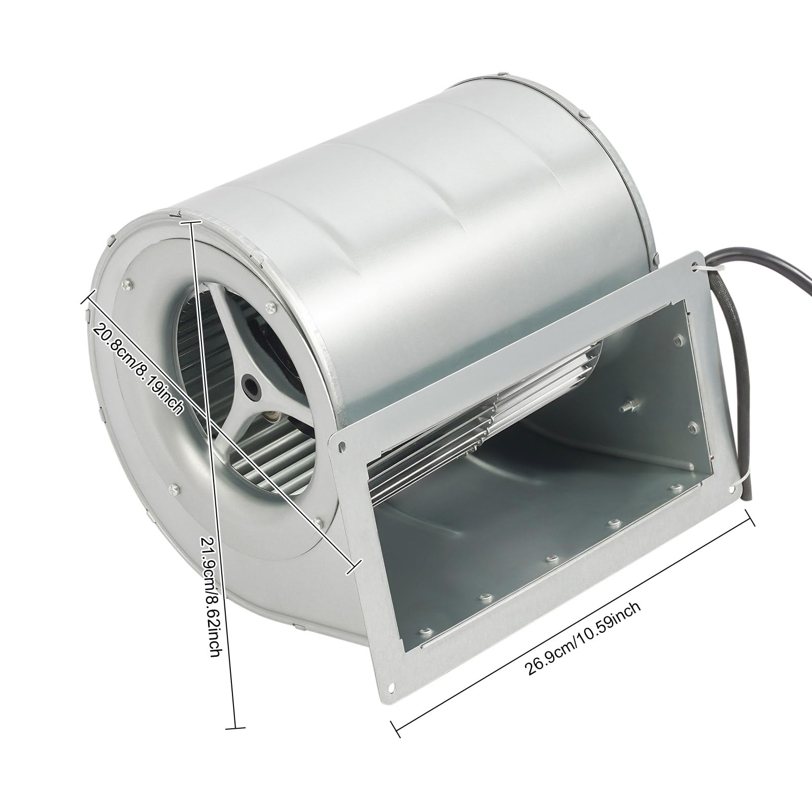 Ventilatore centrifugo 300 W 840 m³/h φ146 x 190 mm, ventilatore radiale per forni industriali, ventilazione e raffreddamento (60 dB, 1300 giri/min)