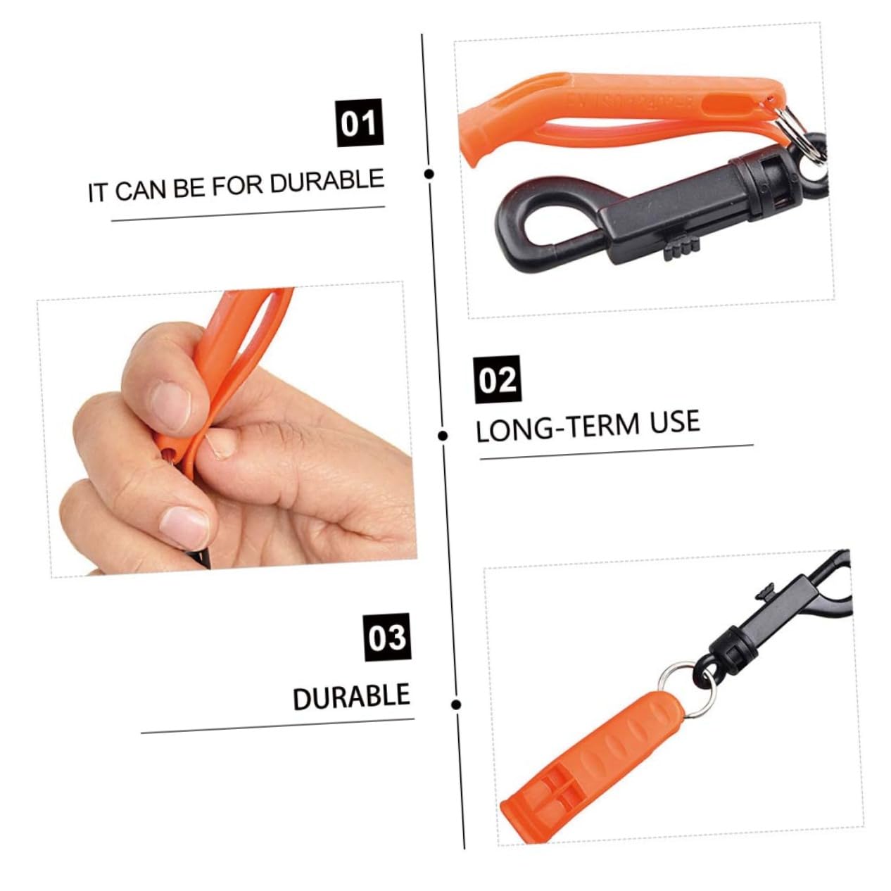YARNOW Fischietto D'emergenza Essentials da Campeggio Partite Sopravvivenza Escursionistica Emergenza Fischio Fischietto da Campeggio Fischio di Sicurezza Plastica Orange
