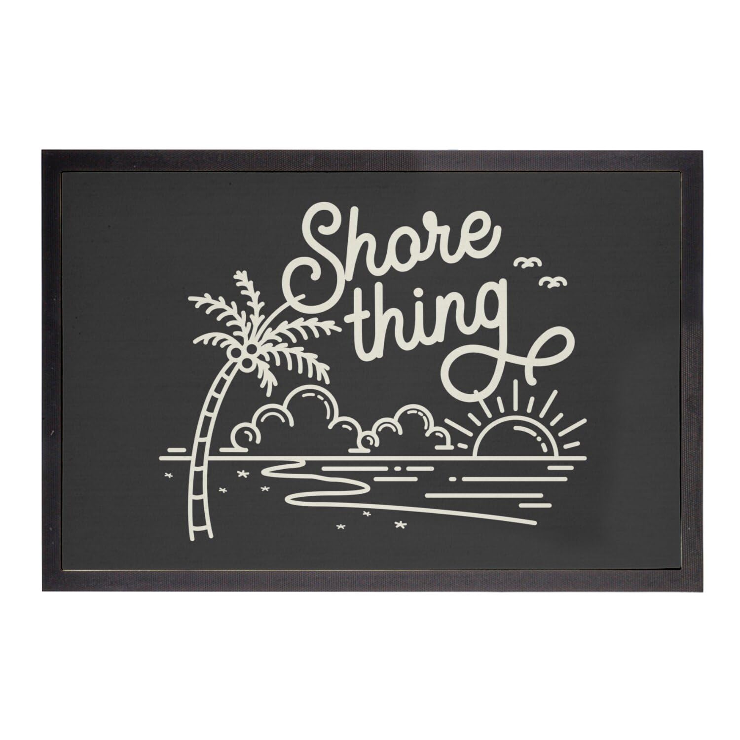 Paillasson noir Shore Thing Surf l'esprit des vacances et de l'océan chez vous
