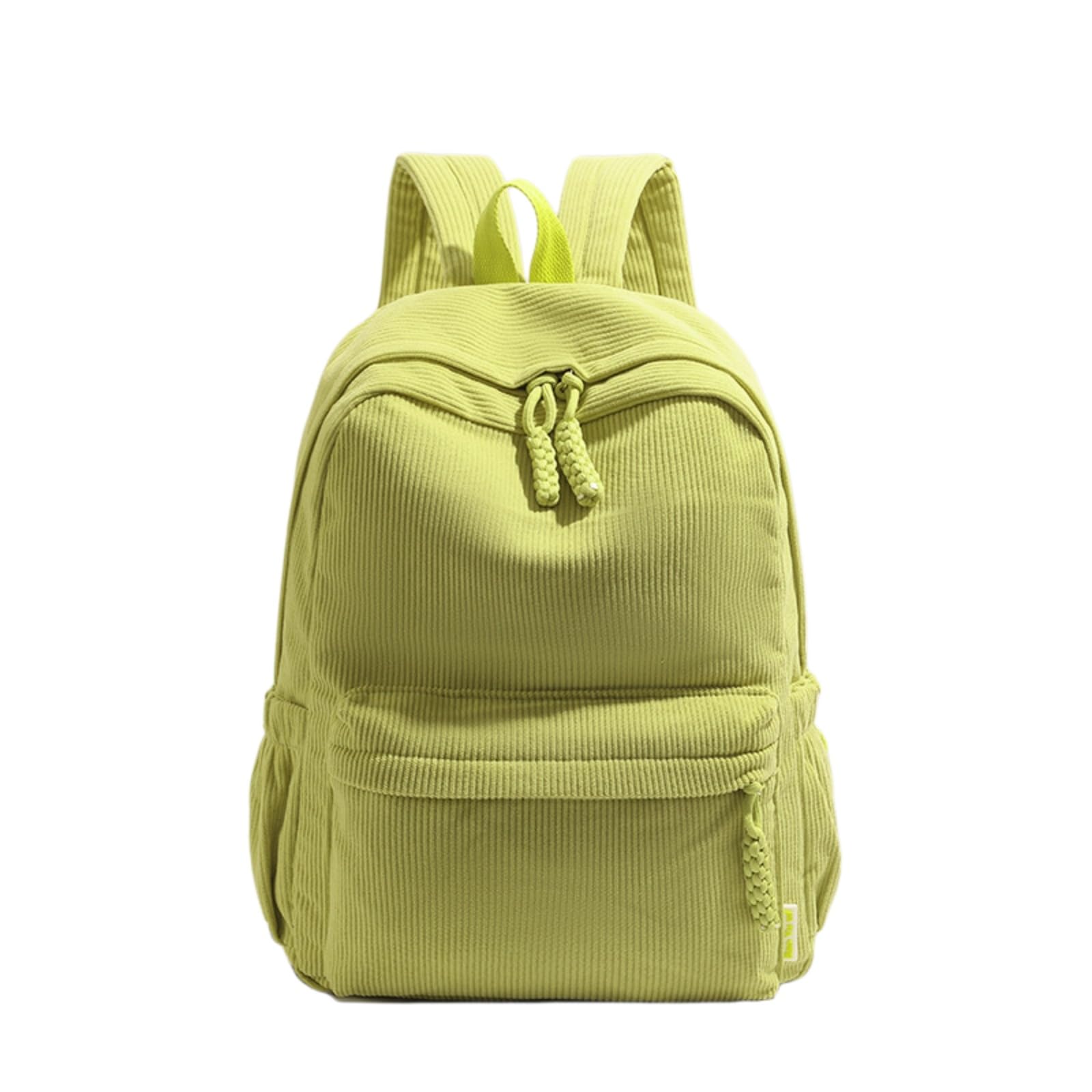 Zaino in Corduro Casual, Grande Borsa di Stoccaggio Leggera con Design alla Moda per Abiti Quotidiani E Viaggi-Green