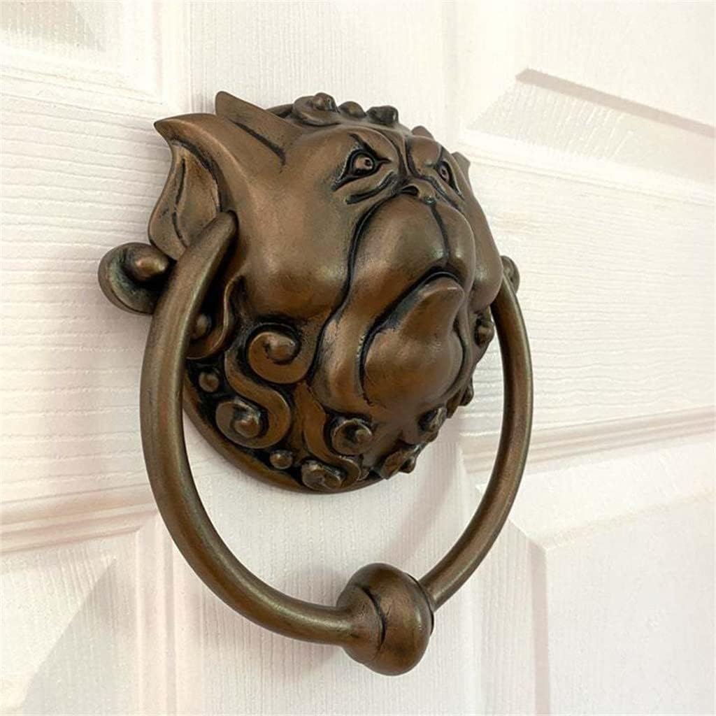 Vintage Resin Door Knockers Dragon Face & Gate Knocker Handle Pull Accessories Home Decor