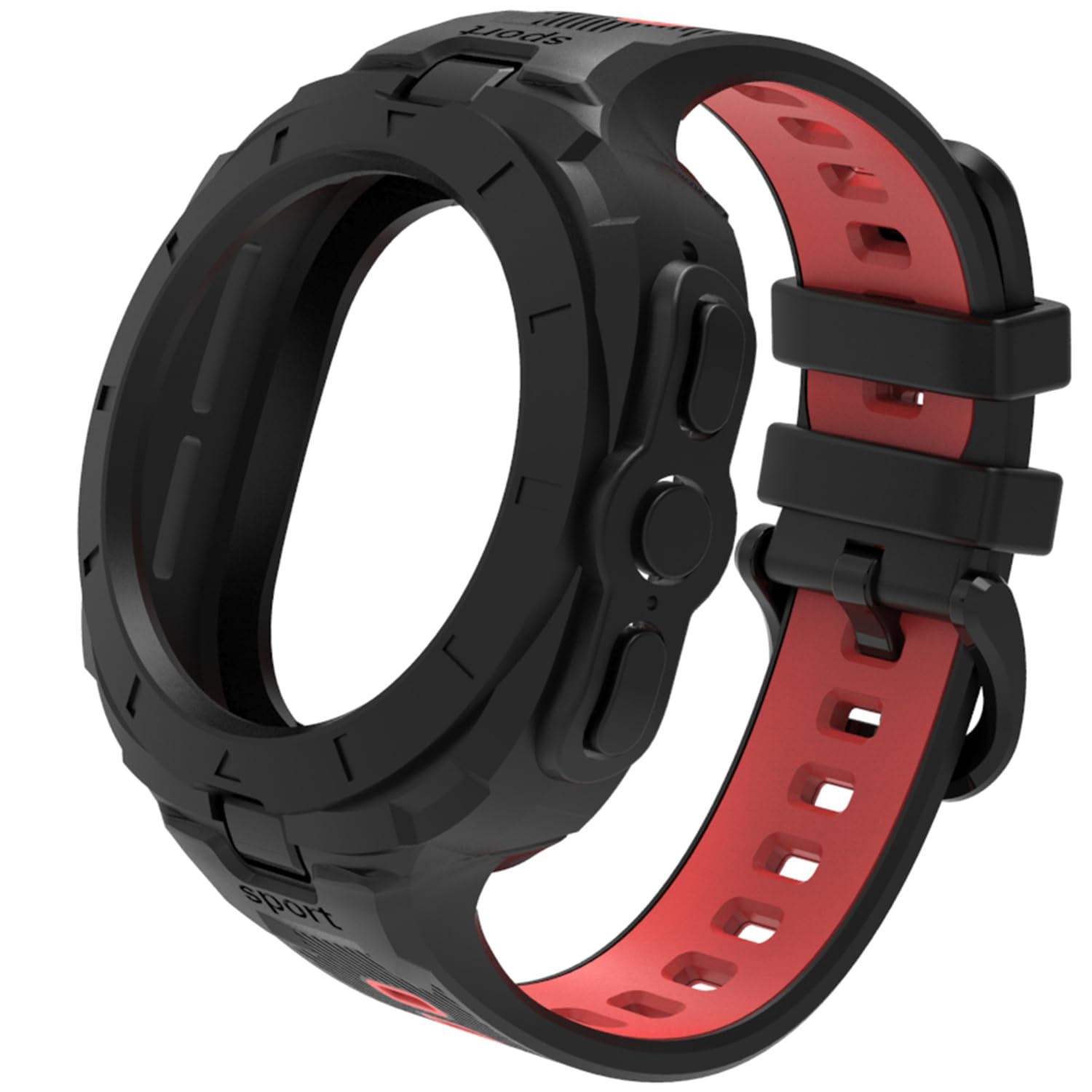 NINKI Silicone Band Compatible for Samsung Galaxy Watch Ultra 47mm Bands with Bumper Case 2024,Sport Waterproof Adjustable No Gap Wristband for Galaxy