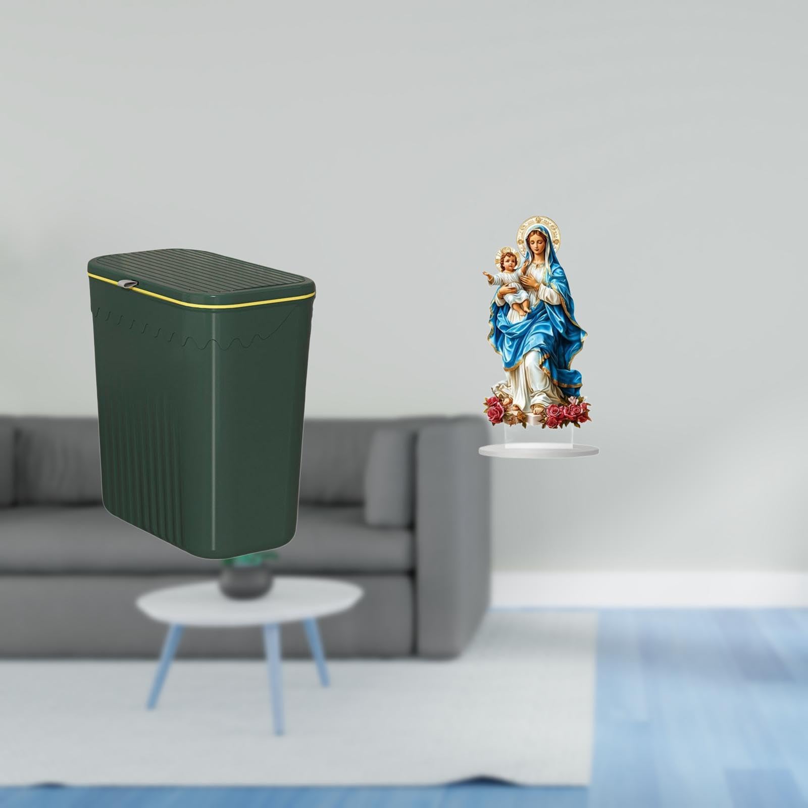 Enakshi® Space Saving Kitchen Trash Can Basket for Toilet Craft Room with 2D Acrylic Desktop Decor DIY Unique Tabletop Ornament Holiday Home Decor-image-38