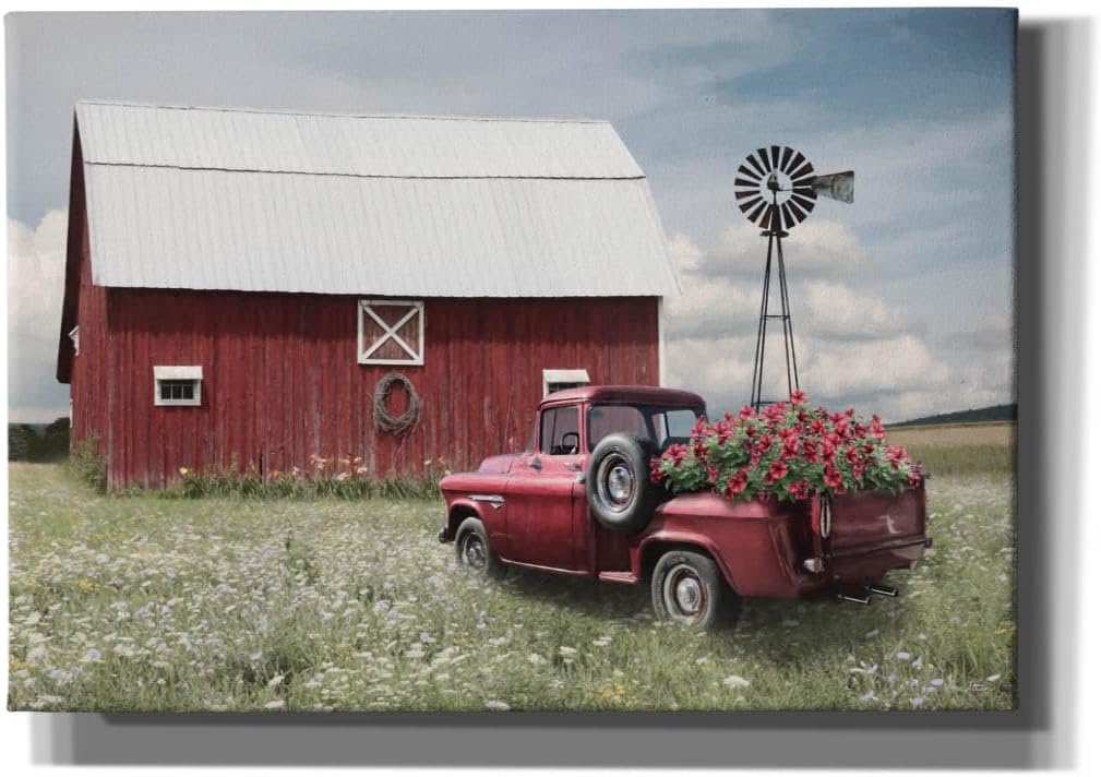 Epic Graffiti 'Little Red Barn' by Lori Deiter Canvas Wall Art, 26" x 18"