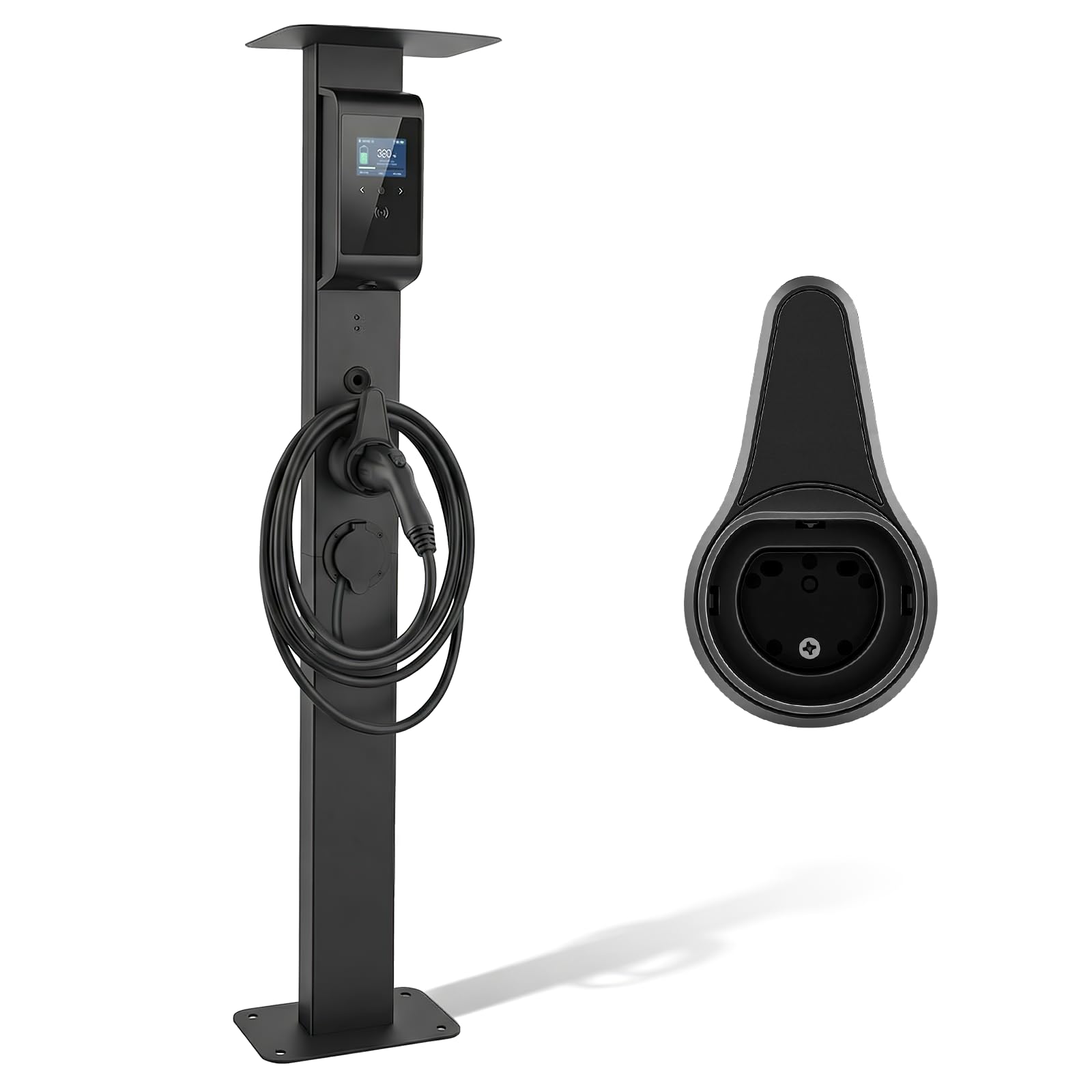 Uniwersalna podstawa Wallbox, stojak Wallbox, stojak do montażu na stojąco, kolumna ładująca EV, do użytku na zewnątrz, kolumna stojąca do stacji ładujących Wallbox, stacja ładująca do