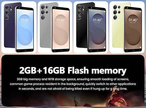 Miniatura 7 de Teléfono inteligente 4G de 2 GB y 16 GB, almacenamiento expandible de 128 GB, procesador MediaTek de 3500 mAh, batería de larga duración, doble SIM,