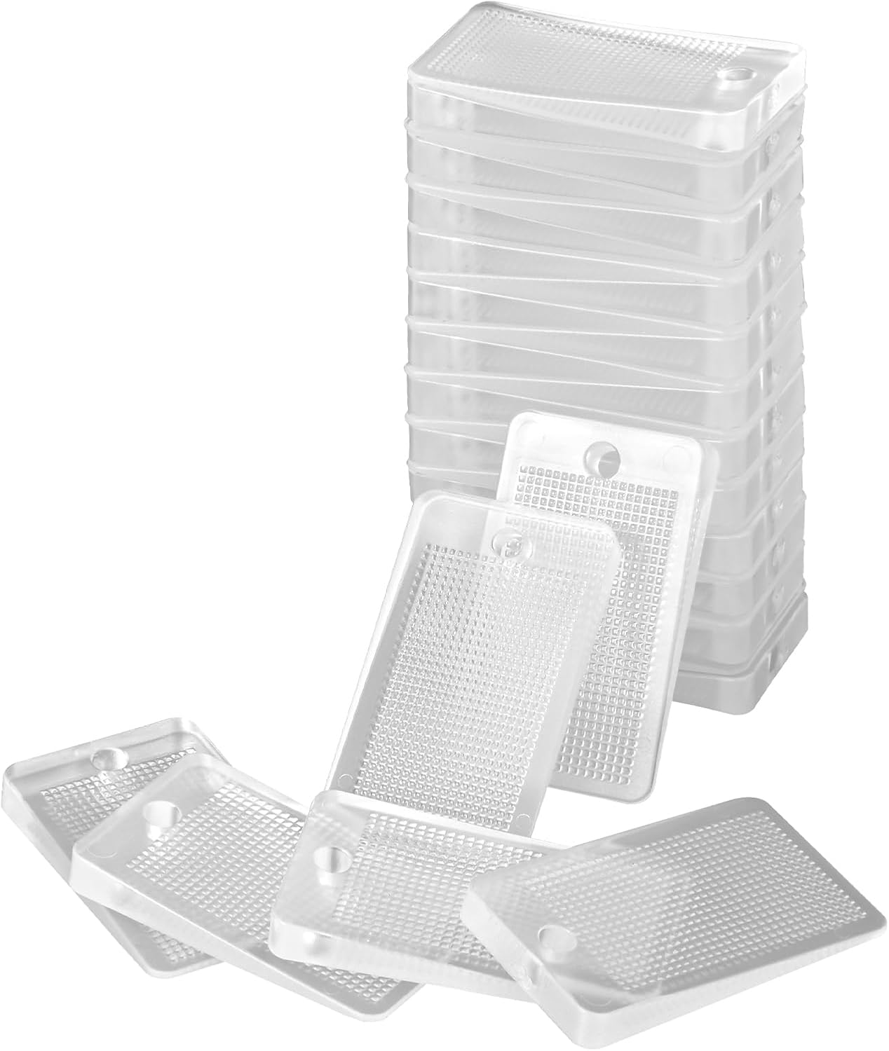 VEVOR Furniture Leveling Shims, 30 PCS 1.97 x 1.16 x 0.22 inch Non-Skid Clear Plastic Pads, Easy-to-Cut Furniture Leveler, Ideal Shim Leveler for Couch, Refrigerator, Table Legs to Avoid Wobbling