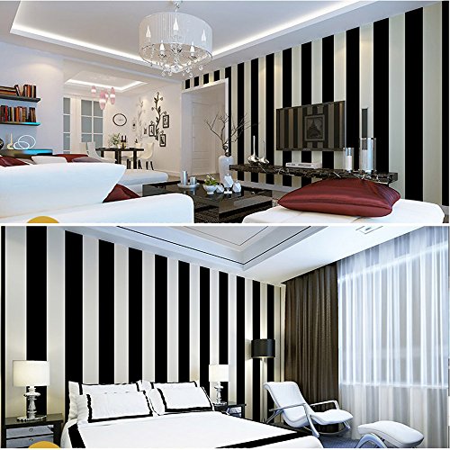 Papier peint moderne minimaliste texturé PVC noir et blanc Qihang - 6