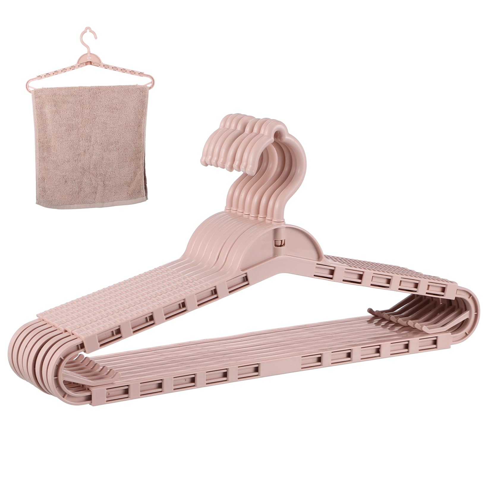 Alipis Multi-Functional Retractable Hangers 8 Pieces Extra Wide for Bed Sheets Coats Pants Skirt Hangers Foldable Sturdy