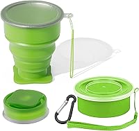 Vista 18 de Collapsible Cup - Silicone Foldable Cup-Expandable Folding Drinking Cup -Reusable Portable Mugs Cup For Travel, Camping, Hiking, Survival, Car