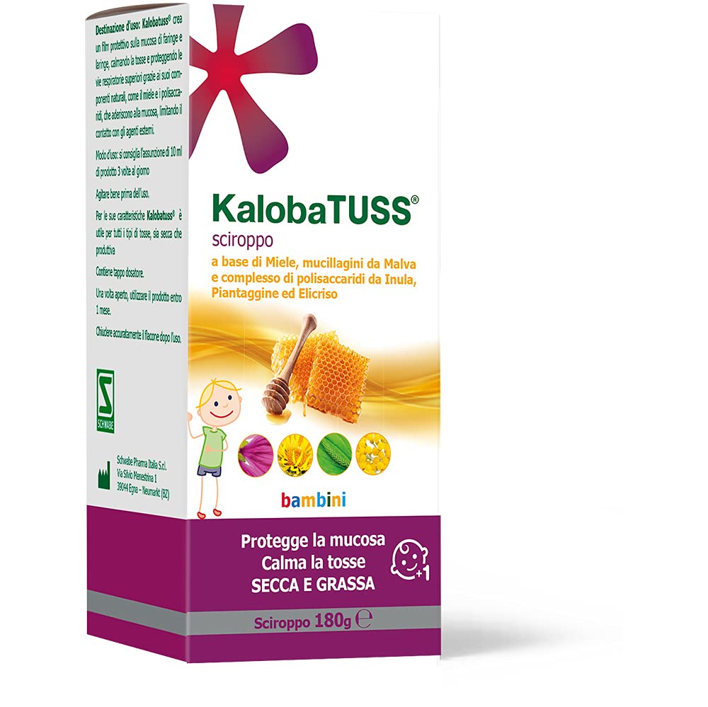 Kalobatuss Sciroppo Bambino 180g MDR, Dispositivo Medico per Tosse Secca e Grassa