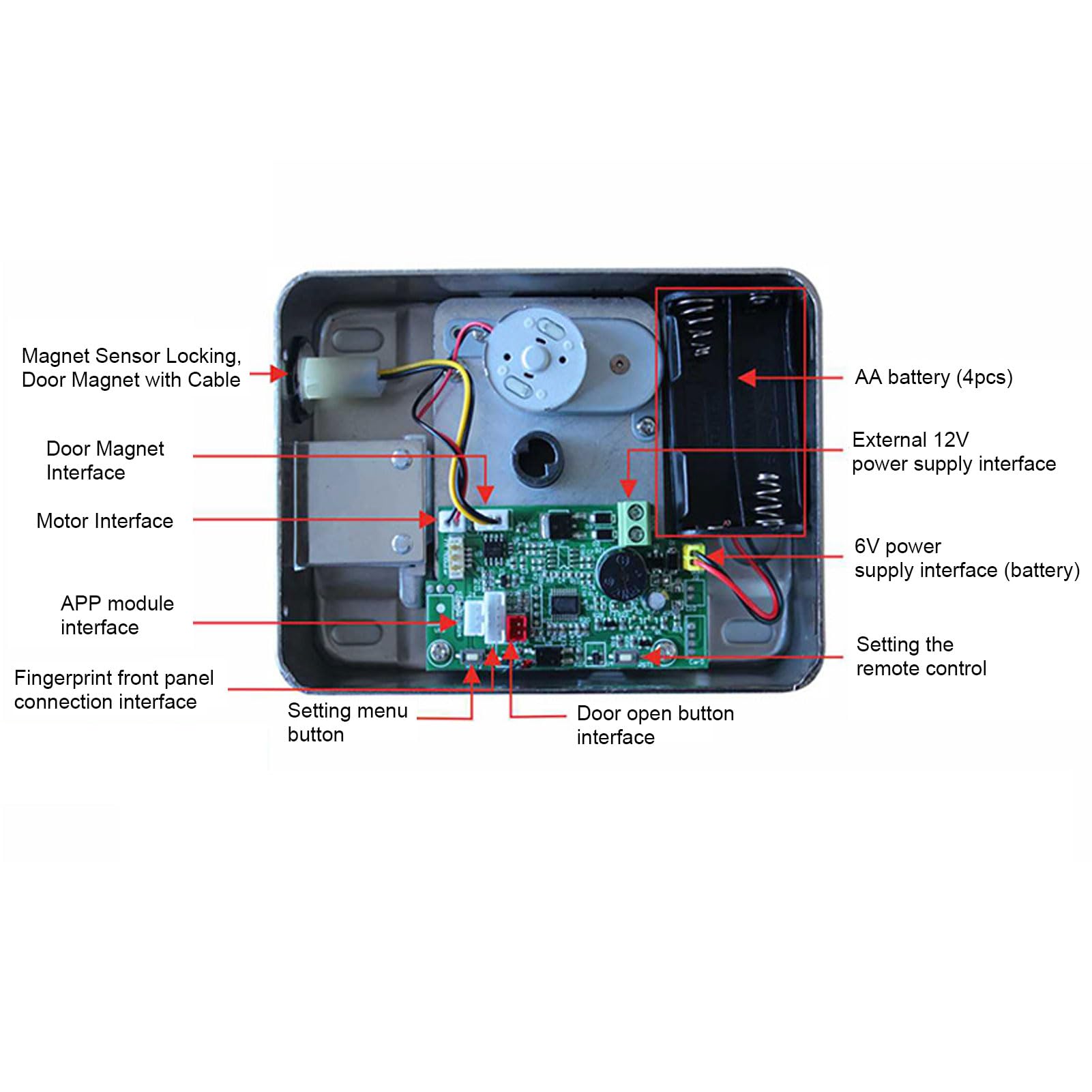 Smart Lock Sicurezza professionale Impermeabile Impronta digitale Semiconduttore Tecnologia biometrica Serratura con catenaccio per la casa 'appartamento