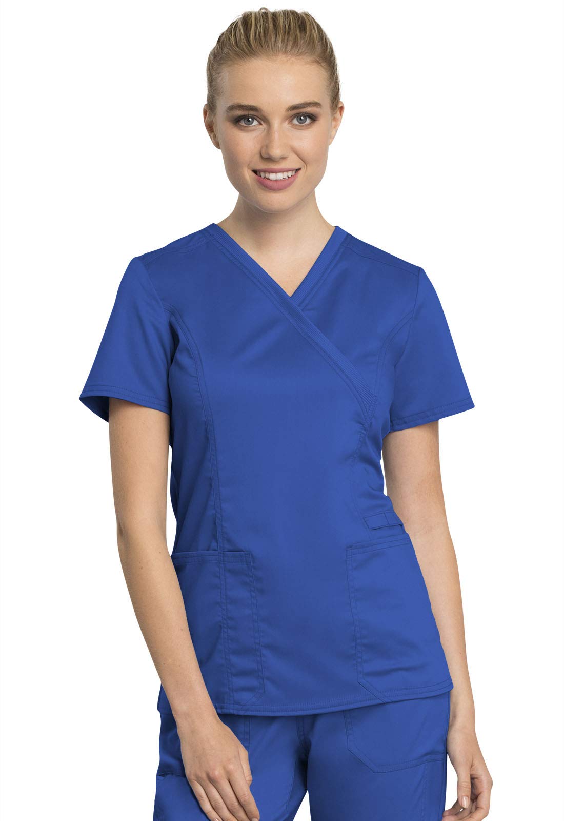 Workwear Revolution Tech Mock Wrap Scrub Top