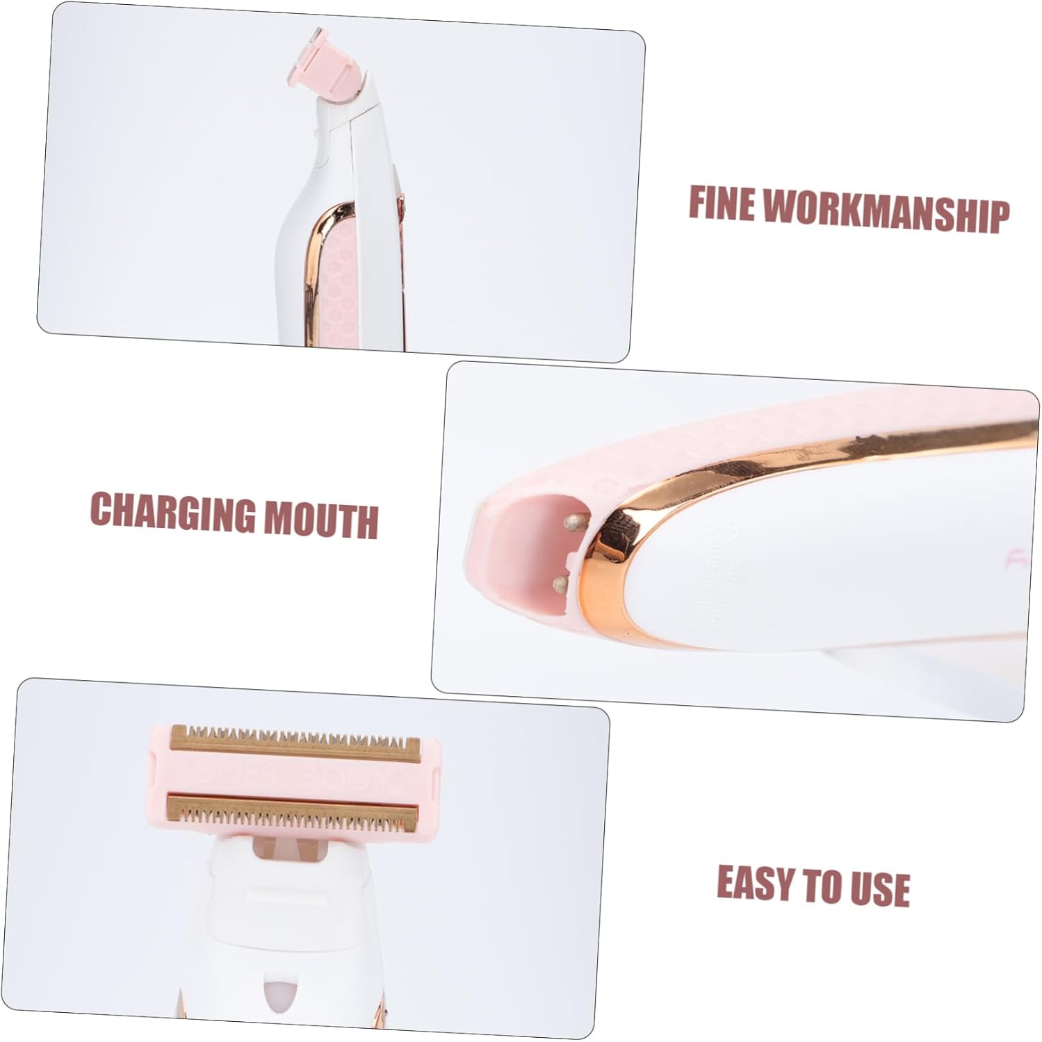 NOLITOY 2sets USB Hair Remover for Women Body Shaver Suitable for Face Legs Arms and Bikini Line Lightweight and Convenient Hair Removal Tool