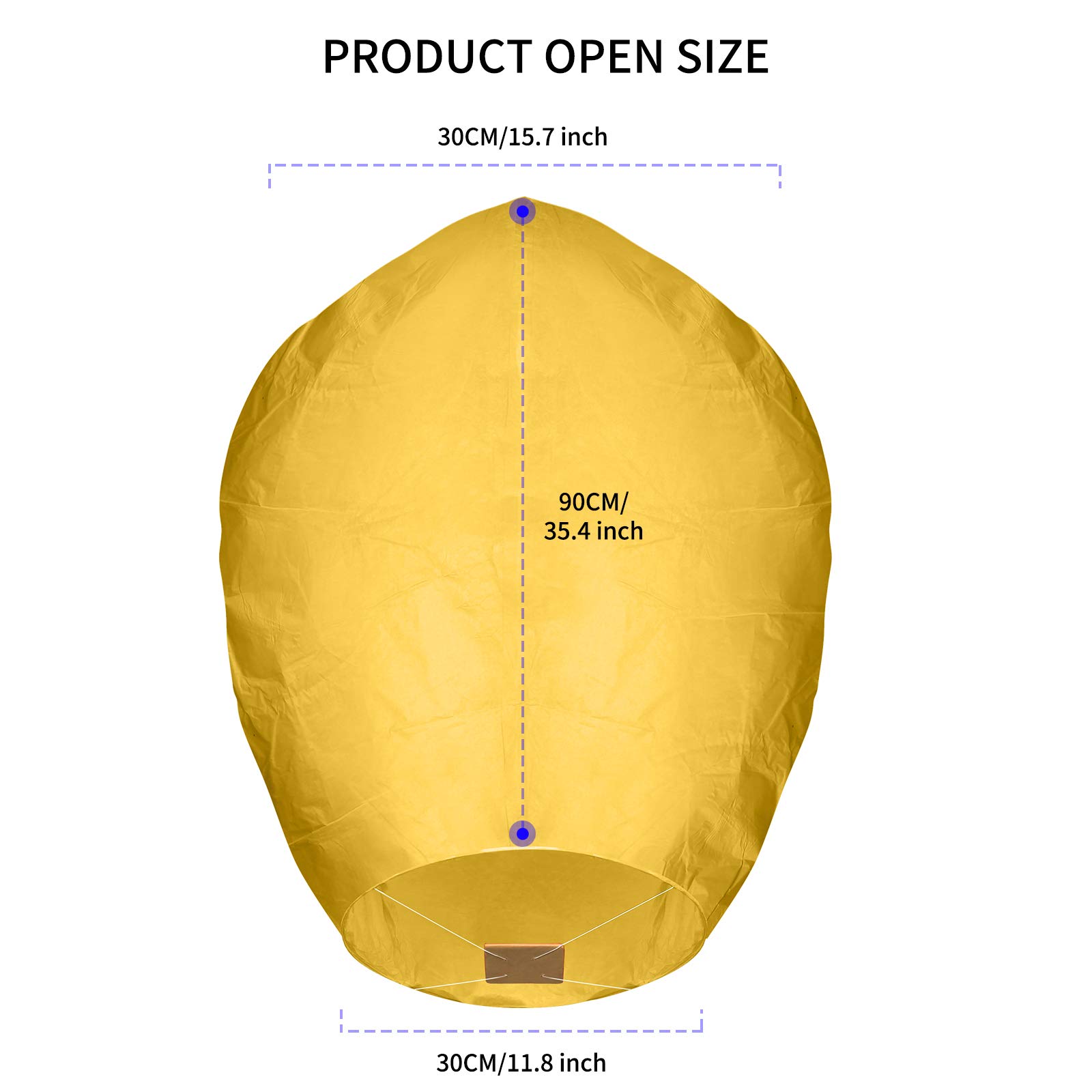 Maikerry 20 Pack White Handmade Chinese Lanterns 100 Biodegradable