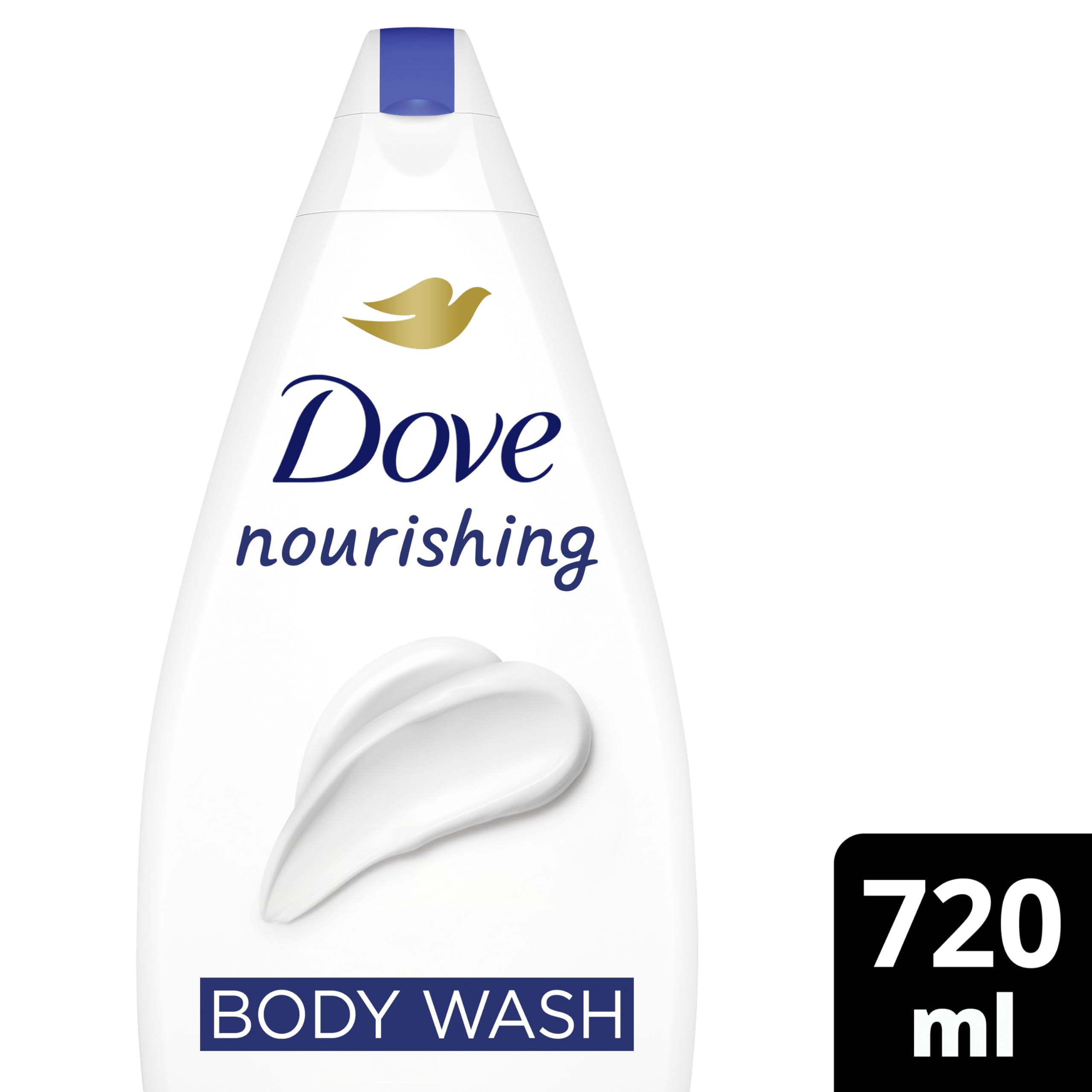 Dove Nourishing Body Wash Body Cleanser shower gel with plant-based moisturisers for softer, smoother skin after one shower 720 ml