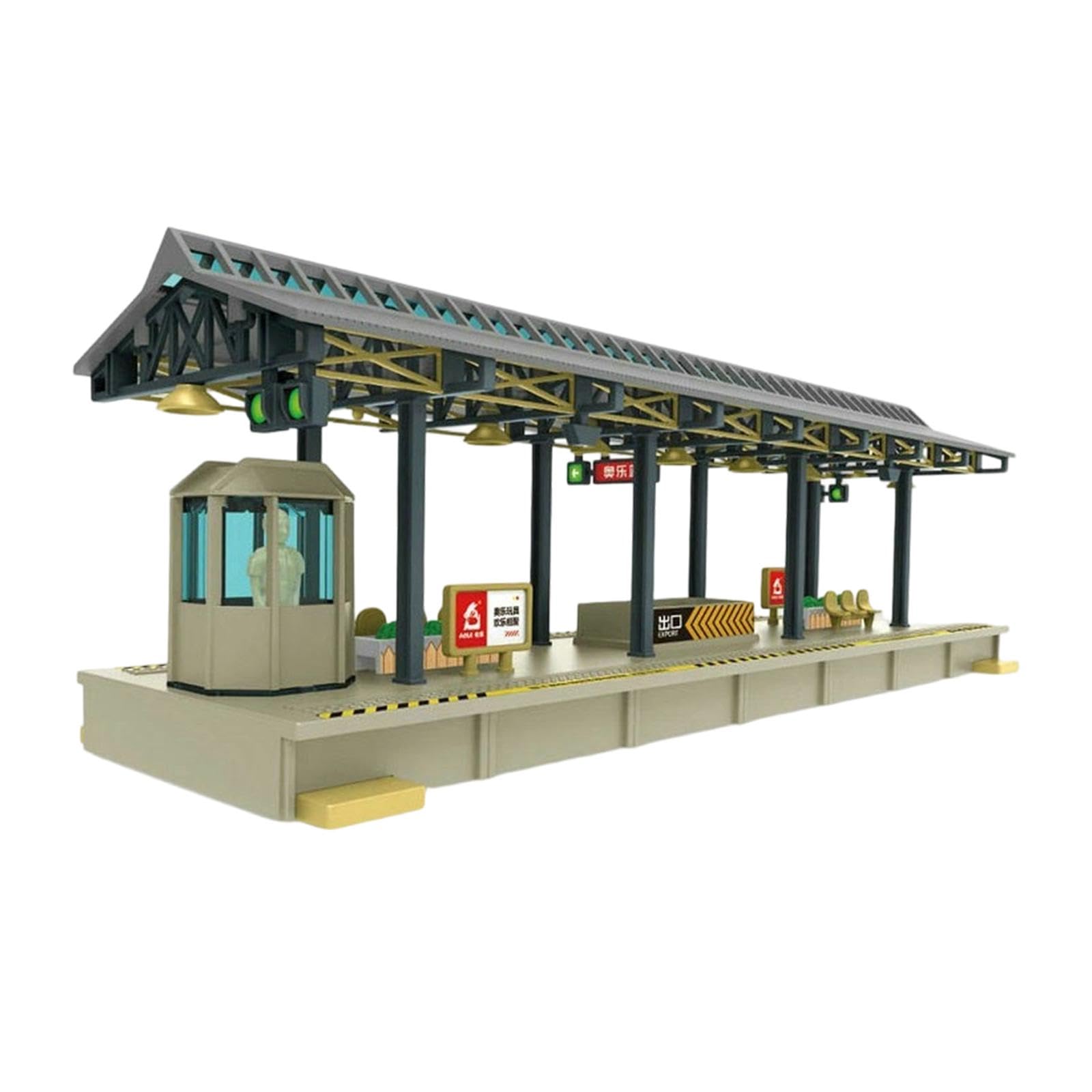 Maquette de Quai de Gare à L'échelle HO, Modèle Quai Gare Décoratif Plateforme de Train, Accessoires de Voie Ferrée, Diorama, Scène Miniature, Accessoires Maquette Gare