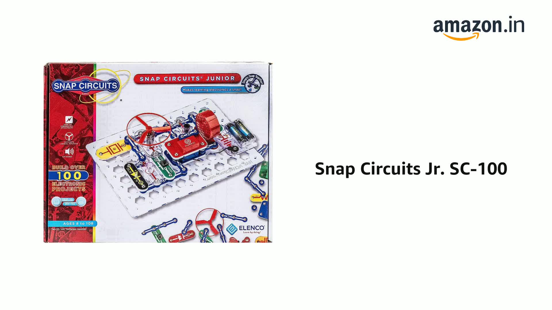 Snap Circuits Jr. Sc 100 Kids Multicolor Amazon.in Toys Games