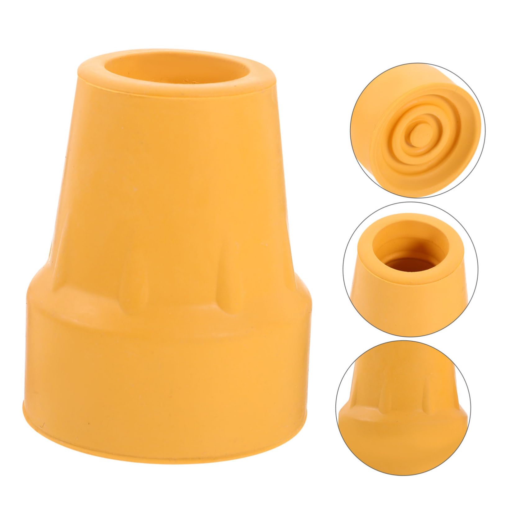 BESTYASH 3 Ensembles De Pointes De Bâtons De Marche Coussinets Anti Pour Chaussures Poignée Pied Tampon Marcher De Marche Remplacement Caoutchouc Jaune 4 Pièces * 3